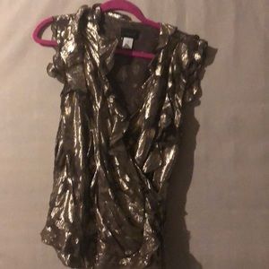 J. Crew wrap gold top